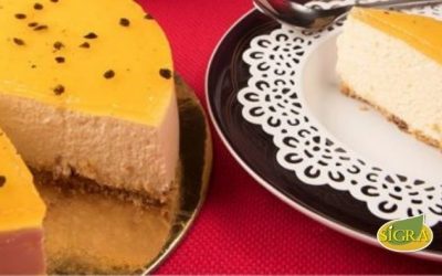 CHEESECAKE DE MANGO Y MARACUYÁ
